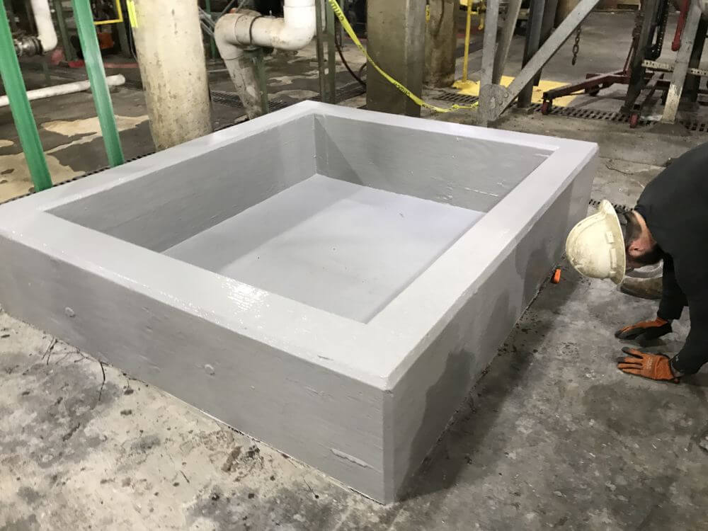Secondary containment2 Initial stages of secondary containment coating application with primer layer